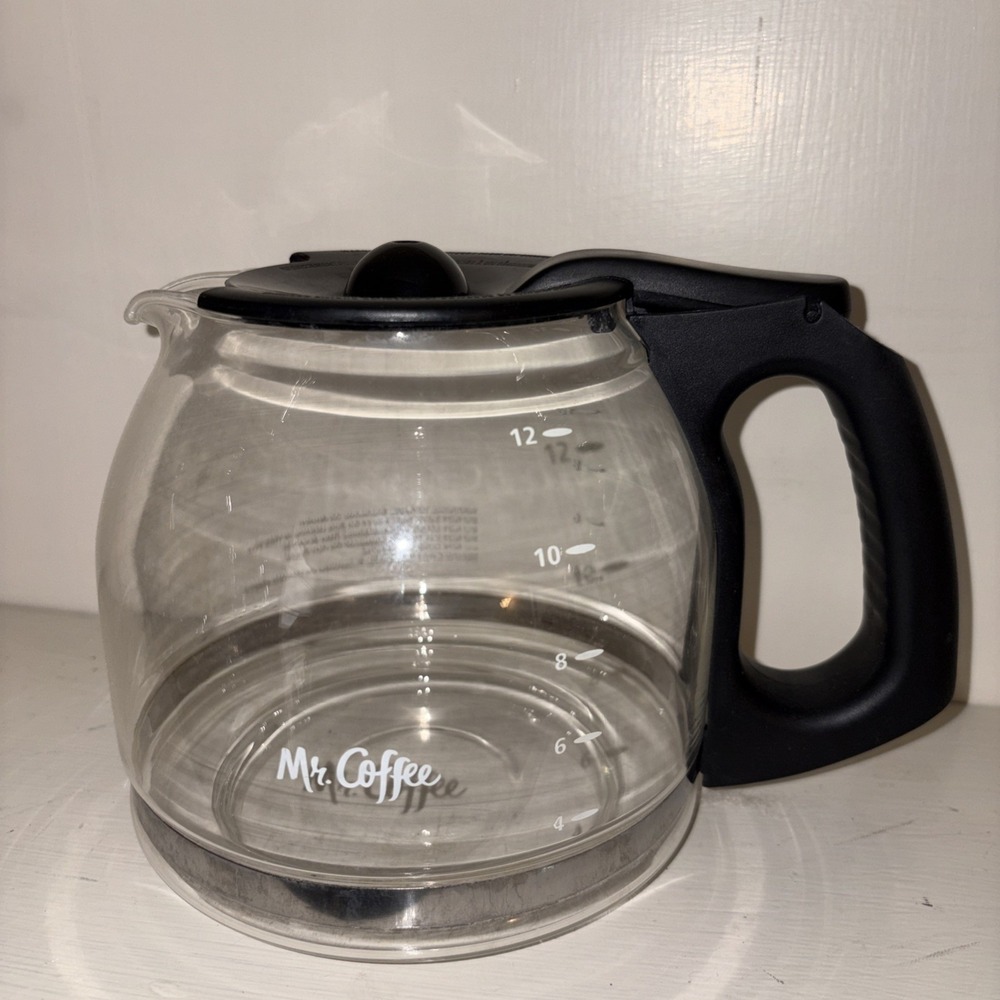 Mr. Coffee 12 Cup Replacement Decanter Carafe Clear Black‎